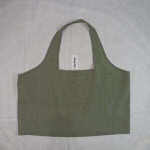 NWT Plus Size The Drop Desert Sage Ribbed Cropped Halter Top Size 3X